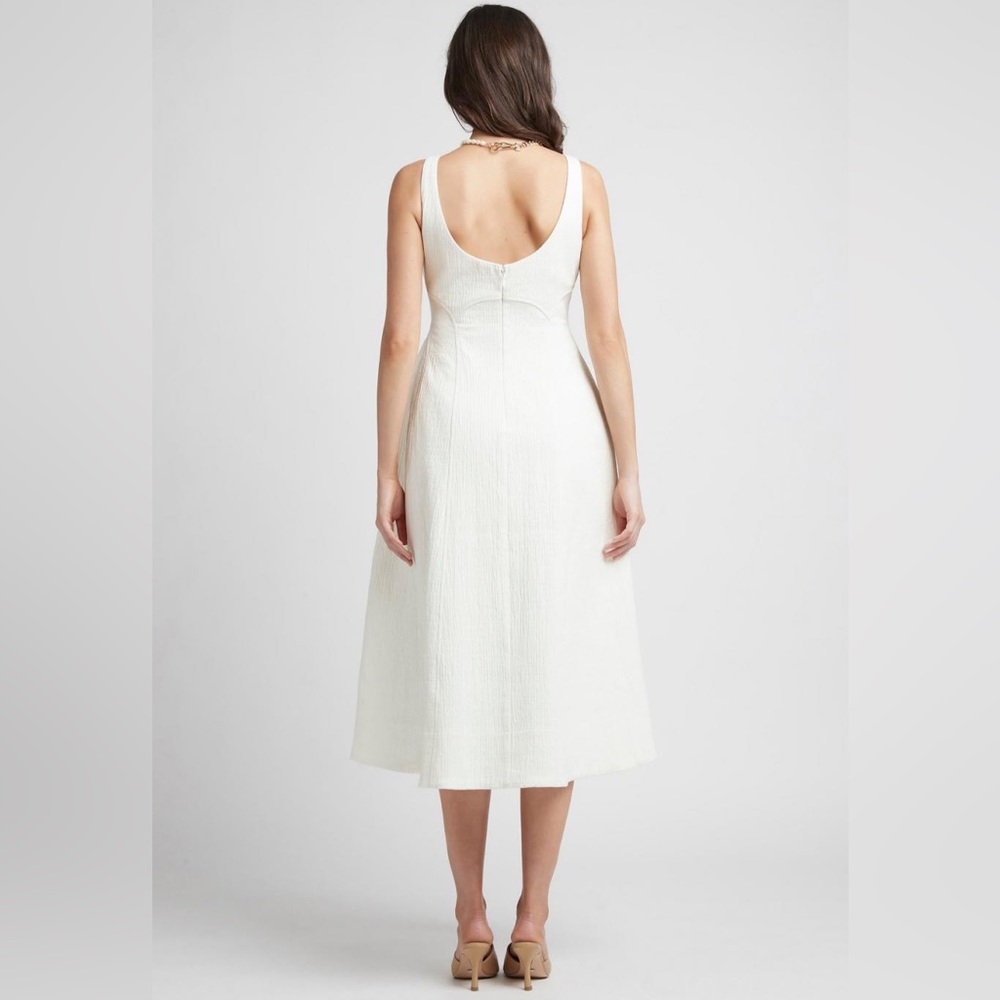 SHEIKE Blissful Ivory White Textured Midi Dress NWT RRP$250 - Picture 4 of 13